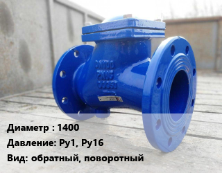 Клапан стальной 1400 Ру1, Ру16 обратный, поворотный, по запросу, шт цена от 2691 сом / шт, где купить, условия доставки в Оше и Ошской области